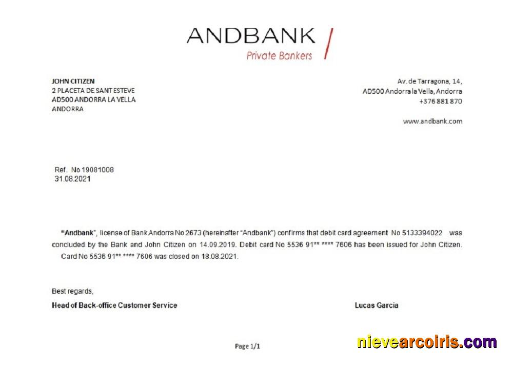 Andorra Andbank bank closure reference